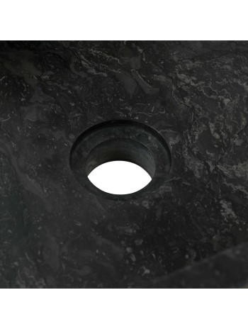 Waschbecken 45x30x12 cm Marmor Hochglanz-SchwarzHome-Essentials