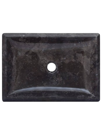 Waschbecken Schwarz 50x35x10 cm MarmorHome-Essentials