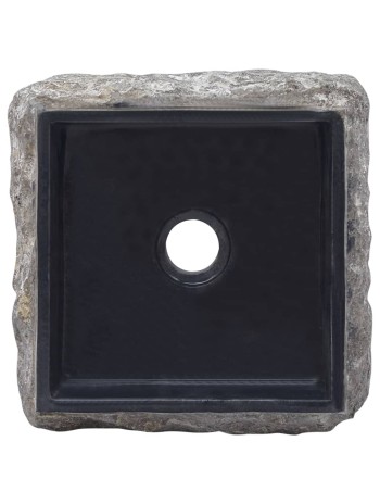 Waschbecken Schwarz 30x30x13 cm MarmorHome-Essentials